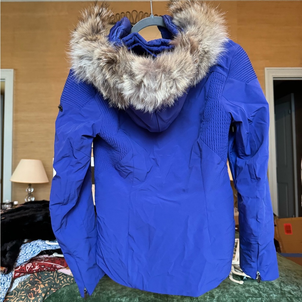 Spyder Purple Ski Coat with Real Fur Collar